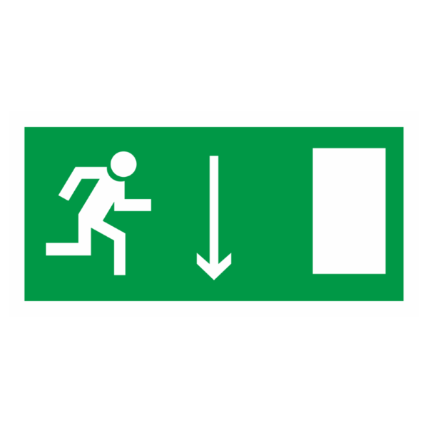 Знак E-09 «Указатель двери эвакуационного выхода (правосторонний)»_07611