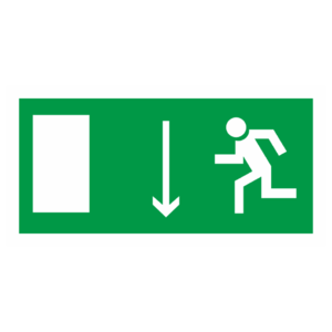 Знак E-10 «Указатель двери эвакуационного выхода (левосторонний)»_07612