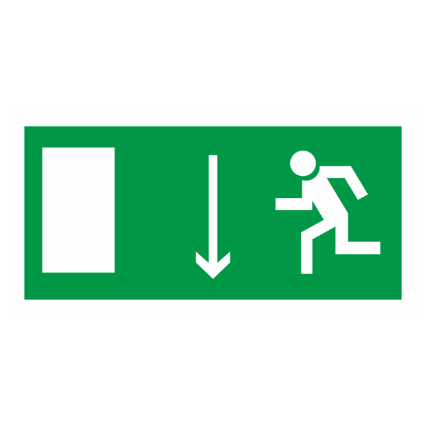 Знак E-10 «Указатель двери эвакуационного выхода (левосторонний)»_07612