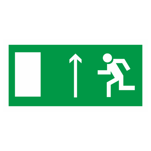 Знак E-11 «Направление к эвакуационному выходу прямо» (левосторонний)_07613