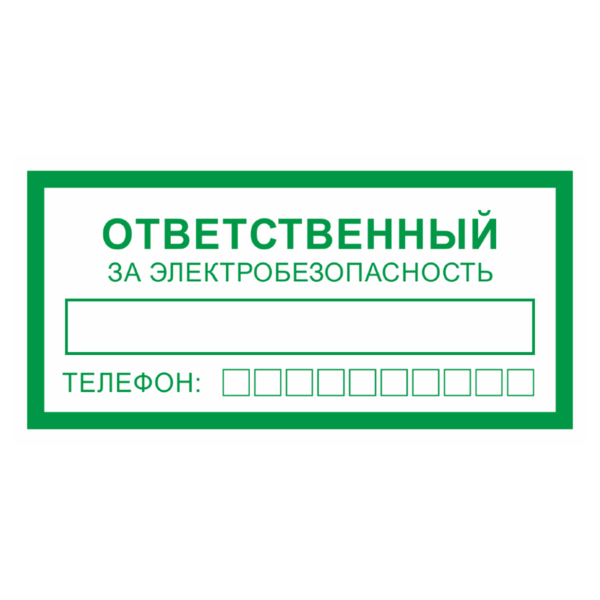 Знак «Ответственный за электробезопасность»_07718