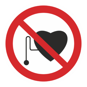 Знак P-11«Запрещается работа (присутствие) людей со стимуляторами сердечной деятельности»_07311