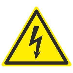 Знак  W-08 «Опасность поражения электрическим током»_07008