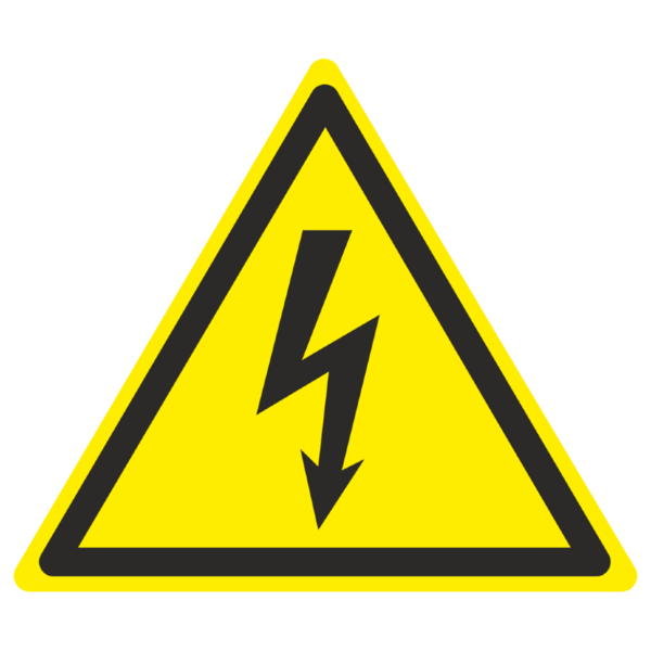 Знак  W-08 «Опасность поражения электрическим током»_07008