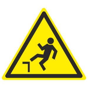 Знак W-15 «Осторожно. Возможно падение с высоты»_07015