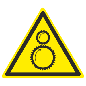 Знак W-29 «Осторожно. Возможно затягивание между вращающимися элементами»_07028