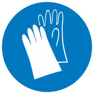 Знак  M-06«Работать в защитных перчатках»_07406