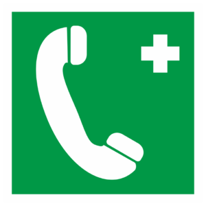 Знак EC-06 «Телефон связи с медицинским пунктом (скорой медицинской помощью)»_07506