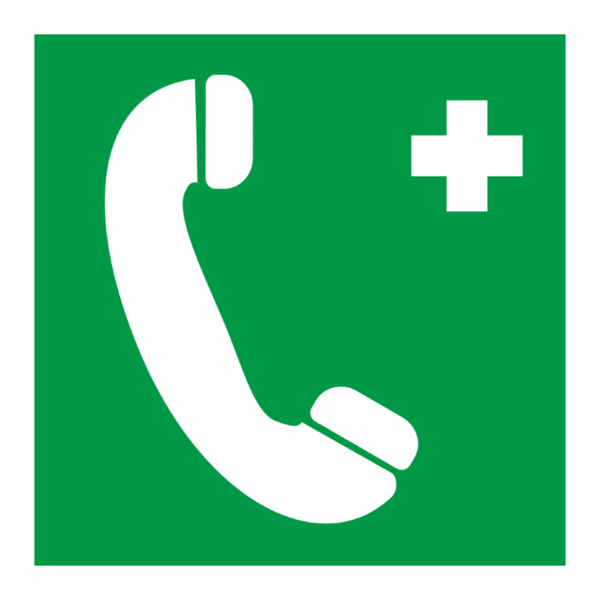 Знак EC-06 «Телефон связи с медицинским пунктом (скорой медицинской помощью)»_07506